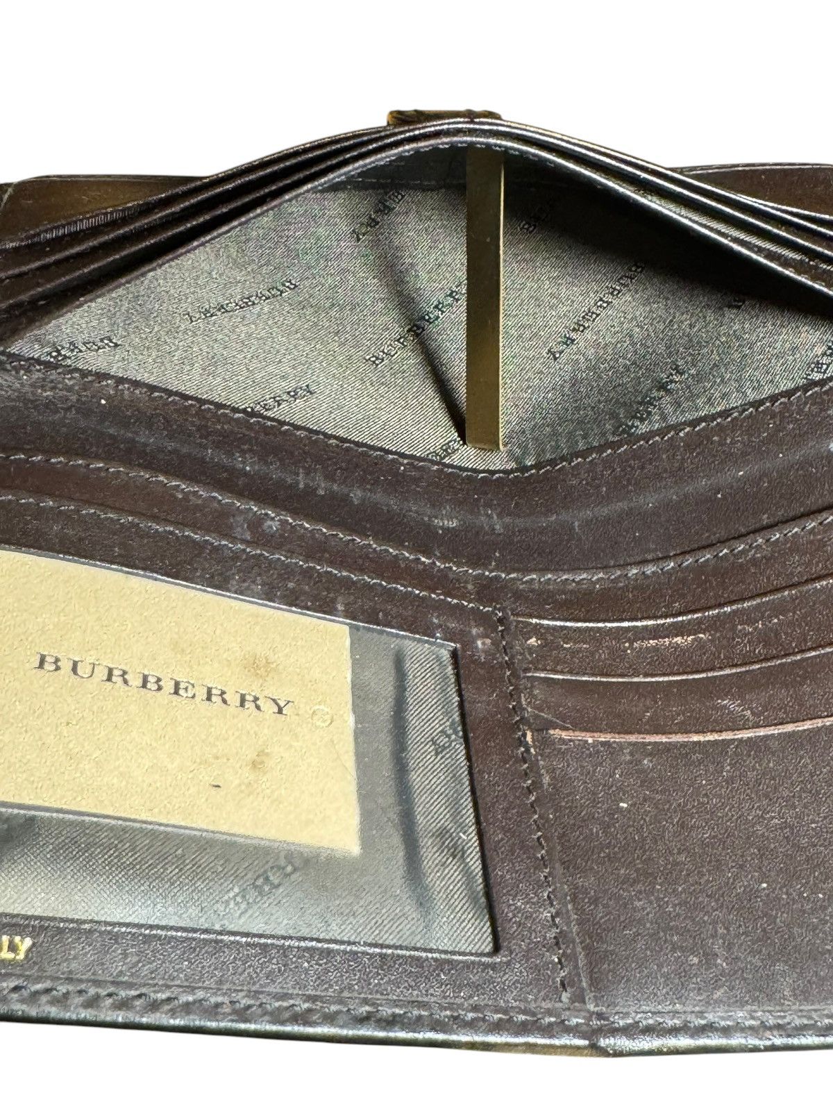 Burberry BURBERRY Haymarket Check Coated Canvas Long Continental Size ONE SIZE - 12 Thumbnail