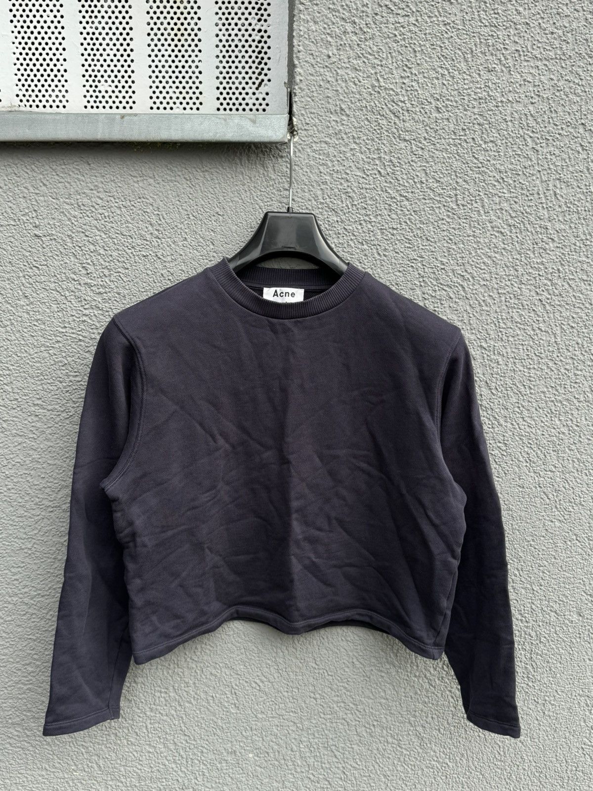 Acne Studios × Japanese Brand Acne Studios Lithea Women's Blue Crop Sweatshirt Top Size S Size S / US 4 / IT 40 - 1 Thumbnail