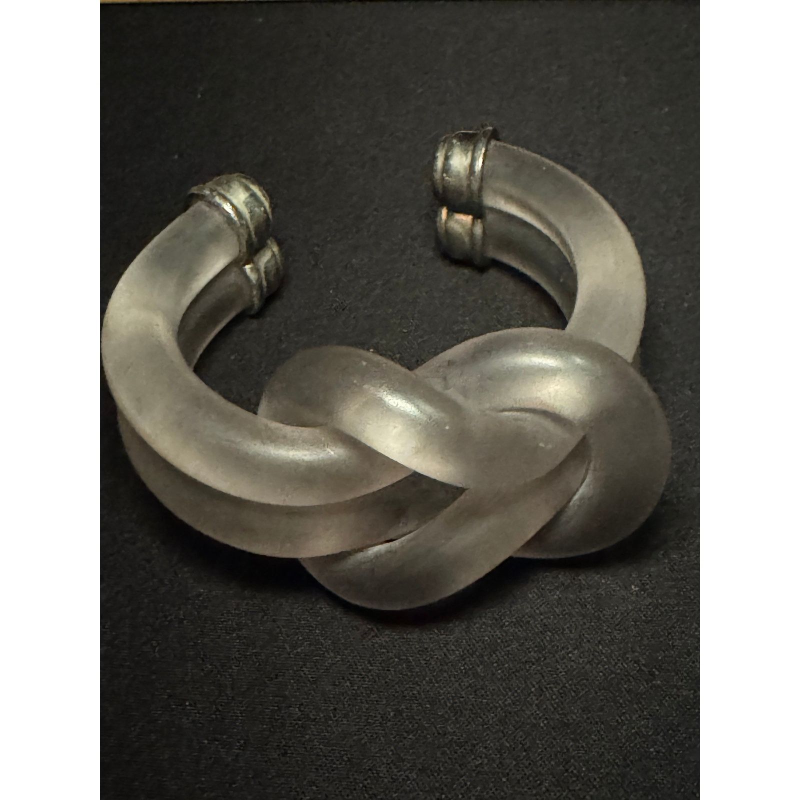 Other Frosted Lucite Pretzel Knot Cuff Bracelet Dorothy Thorpe? Size ONE SIZE - 1 Thumbnail