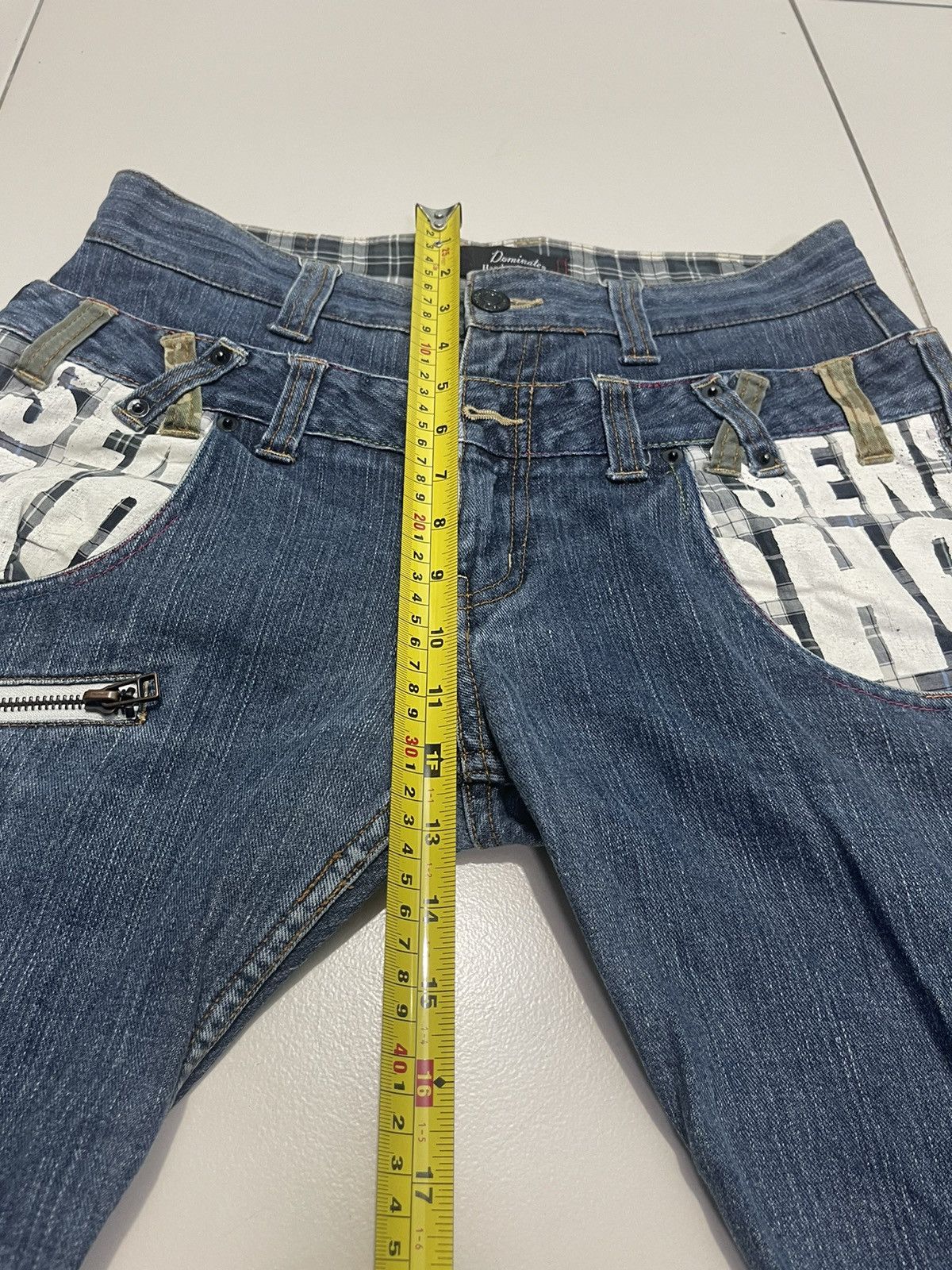 Designer Dominate Handcrafted Jeans Custom Designer Size US 31 - 12 Thumbnail