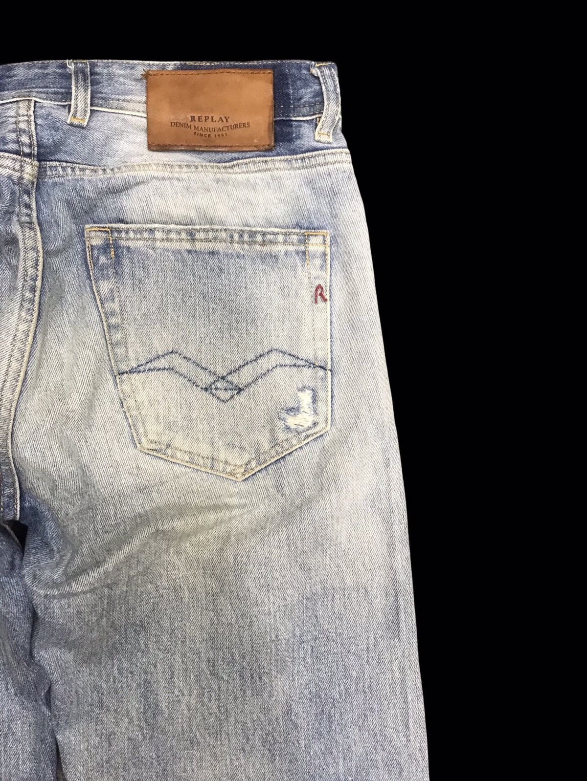 Replay 💥DENIM ART💥REPLAY CRAZY BORO PATCHWORK DENIM F189 Size US 32 / EU 48 - 11 Thumbnail