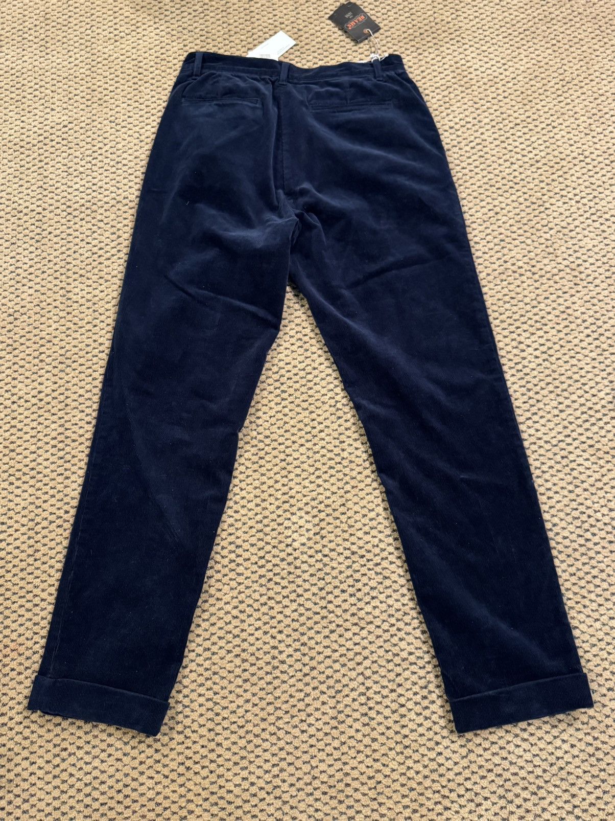 Beams Plus NWT Beams + (plus) Pleated Cuffed Hem Blue Corduroys Mens M Size US 32 / EU 48 - 2 Thumbnail