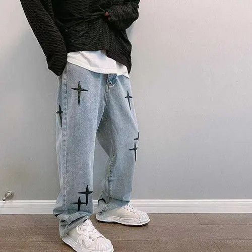 Japanese Brand Washed street hip-hop baggy jeans Size US 33 - 1 Thumbnail