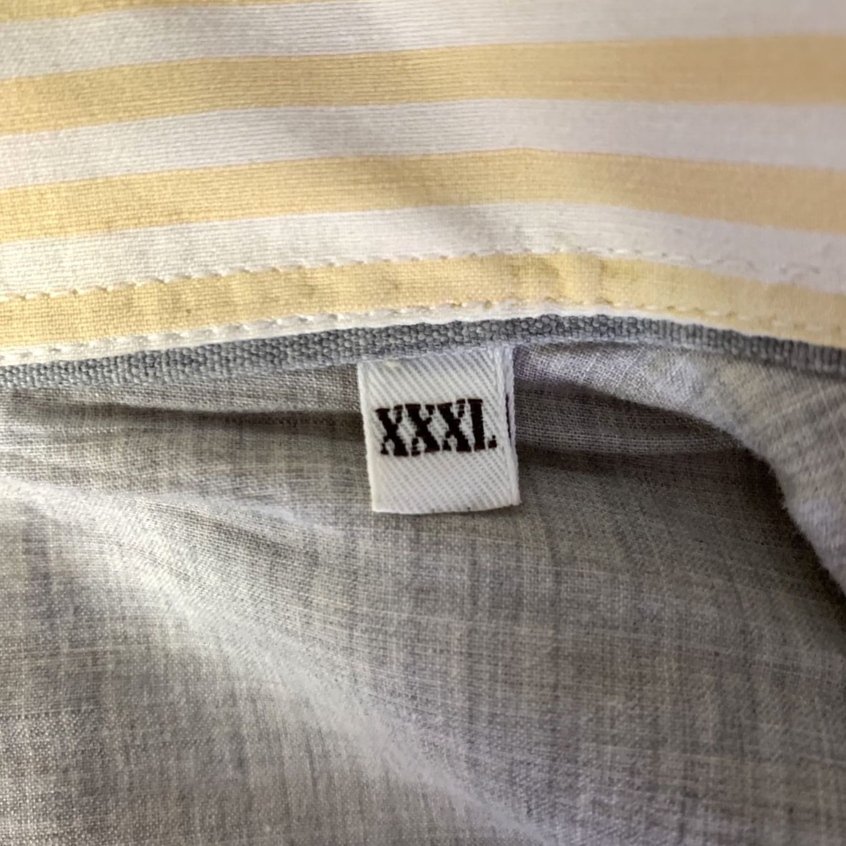 Brunello Cucinelli BRUNELLO CUCINELLI Shirt Yellow White Stripe Linen Cotton Long Sleeve Size XXXL Mens Size US XXL / EU 58 / 5 - 6 Thumbnail