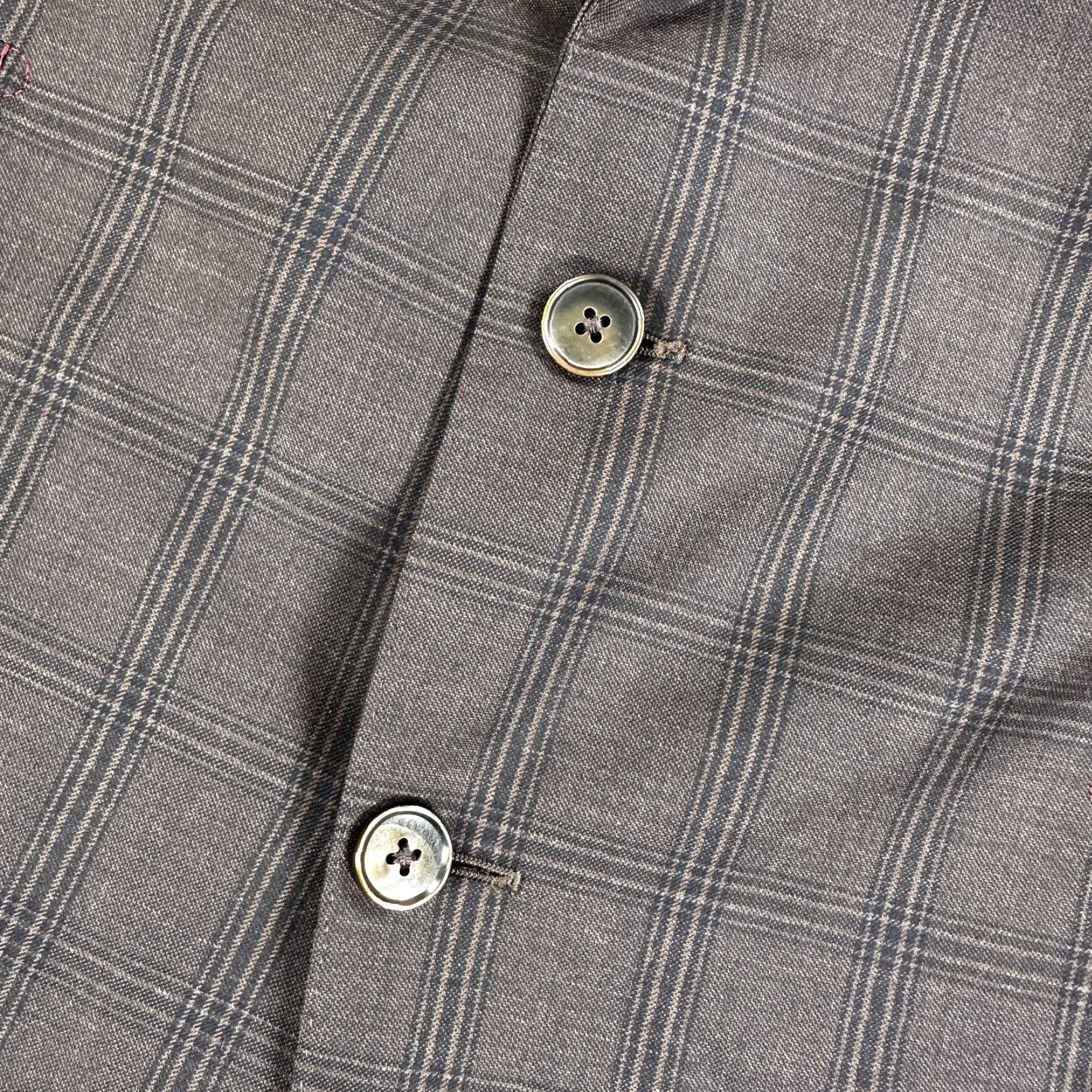 Robert Graham Robert Graham Sport Coat Mens 42 Brown Plaid Wool Two Button Blazer Lined Size 42R - 3 Thumbnail