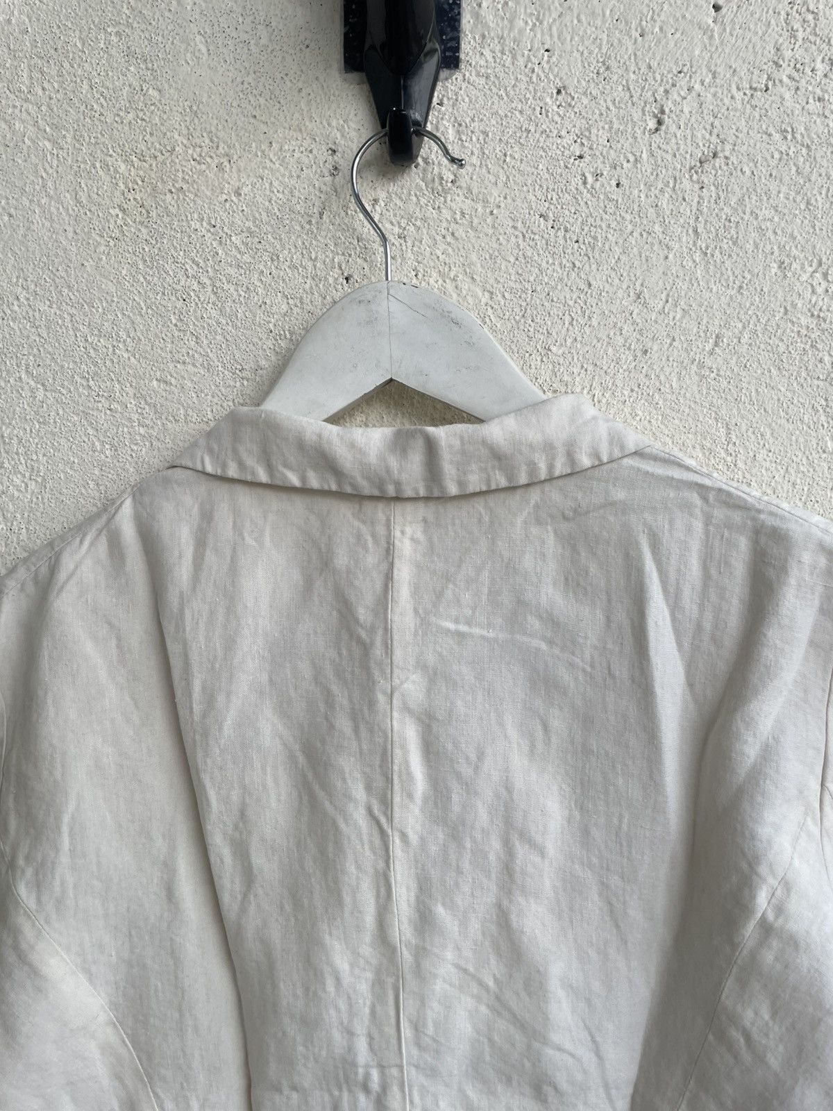 CABANE de ZUCCa Zucca Cream Linen Cropped Blazer Jacket Hysteric Japan Y’s Size S / US 4 / IT 40 - 7 Thumbnail