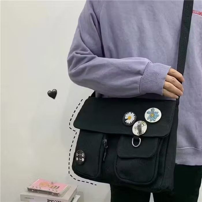 Japanese Brand Canvas Messenger Bag Size ONE SIZE - 4 Thumbnail