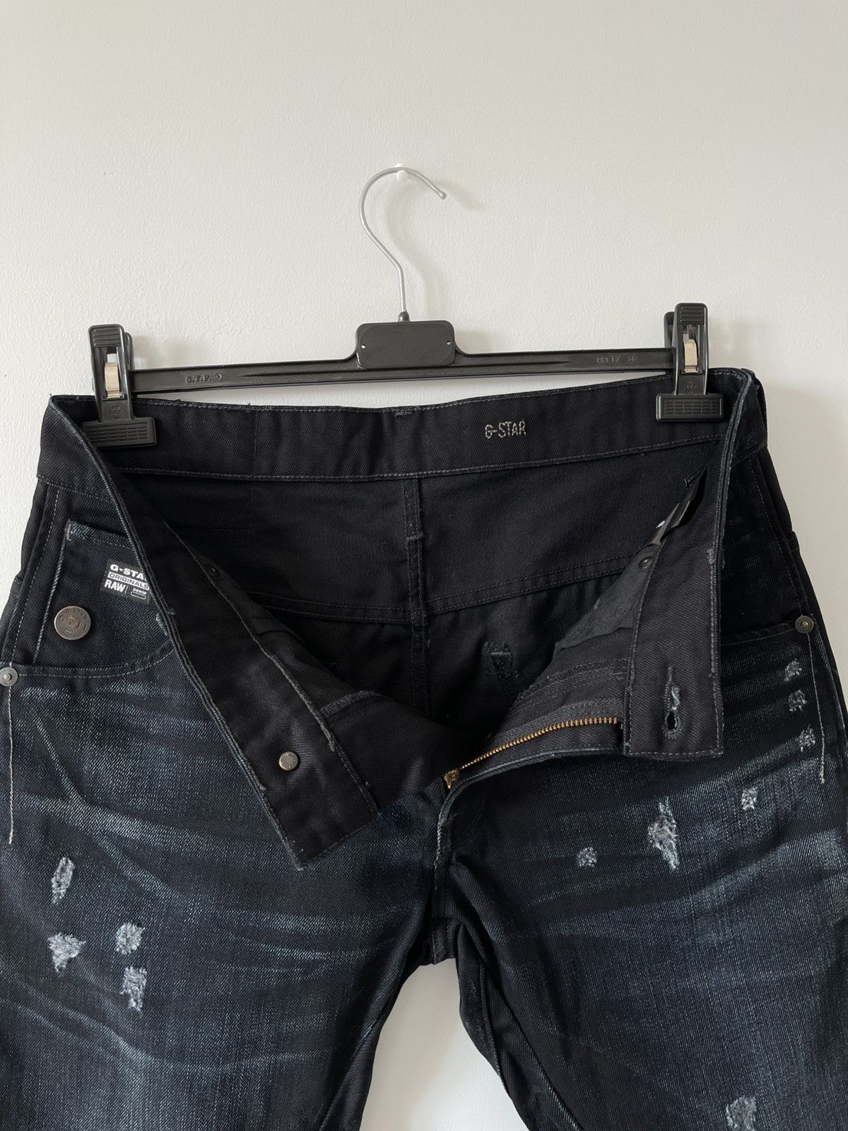G-Star G-Star Raw Arc 3D Slim Faded Whiskers Stretch Denim Jeans Size US 32 / EU 48 - 14 Thumbnail
