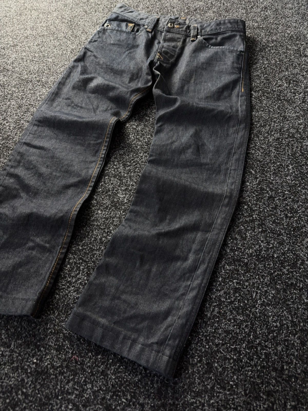 Diesel 00s Designer luxury Diesel Darron Tapered Dark Denim Jeans Size US 30 / EU 46 - 3 Thumbnail
