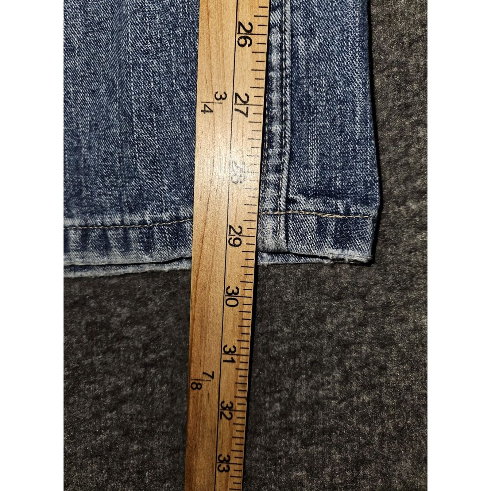 Tommy Hilfiger VINTAGE Tommy Hilfiger Jeans Womens 12R Blue Classic Bootcut Denim 00s Mens Girls Size 34" / US 12 / IT 48 - 7 Thumbnail
