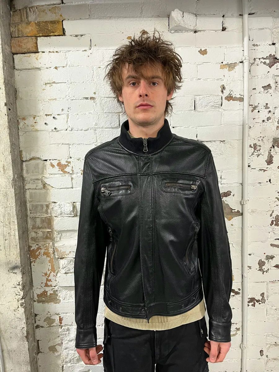 Dolce & Gabbana SS2005 Dolce & Gabbana Multi Pocket Black Leather Biker Jacket Size US M / EU 48-50 / 2 - 2 Thumbnail