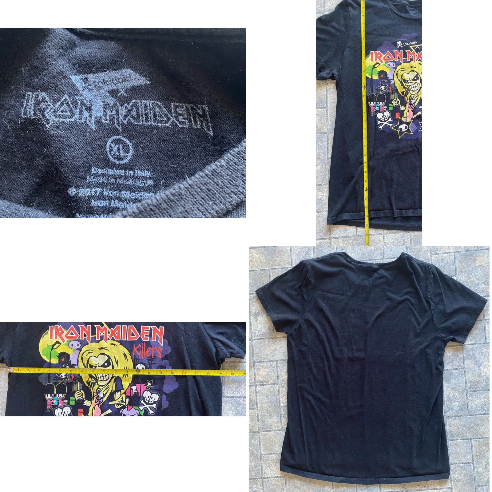 tokidoki Tokidoki Iron Maiden Women’s T Shirt XL Black 2017 Size XL / US 12-14 / IT 48-50 - 8 Thumbnail