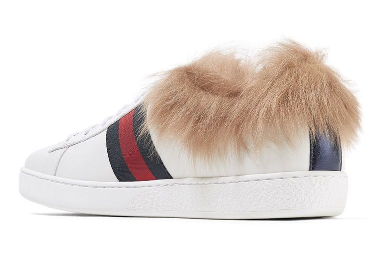 Gucci New Gucci Ace Lamb Fur Bee Embroidered Leather G 7 US 8 Size US 8 / EU 41 - 7 Thumbnail