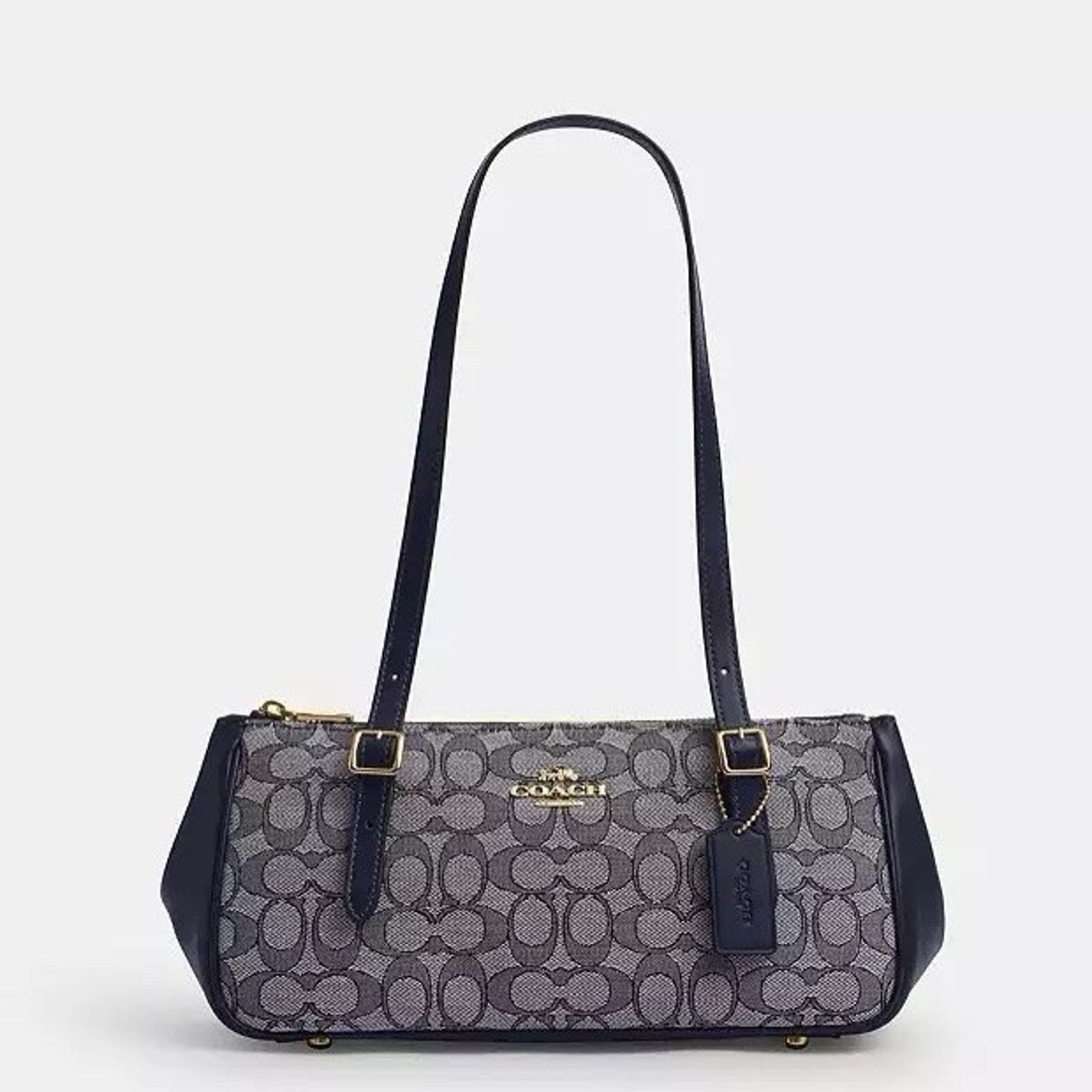 Coach NWT Coach Asher Shoulder Bag CBJ03 Gold/Navy/Midnight Navy Size ONE SIZE - 7 Thumbnail