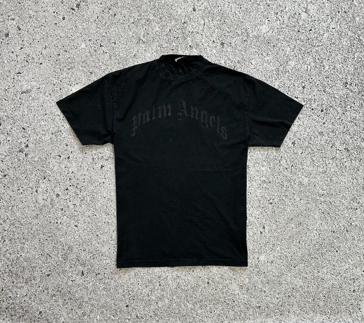 Palm Angels Luxury Palm Angels Glittered Logo Street Fashion T-Shirt Size US L / EU 52-54 / 3 - 2 Thumbnail