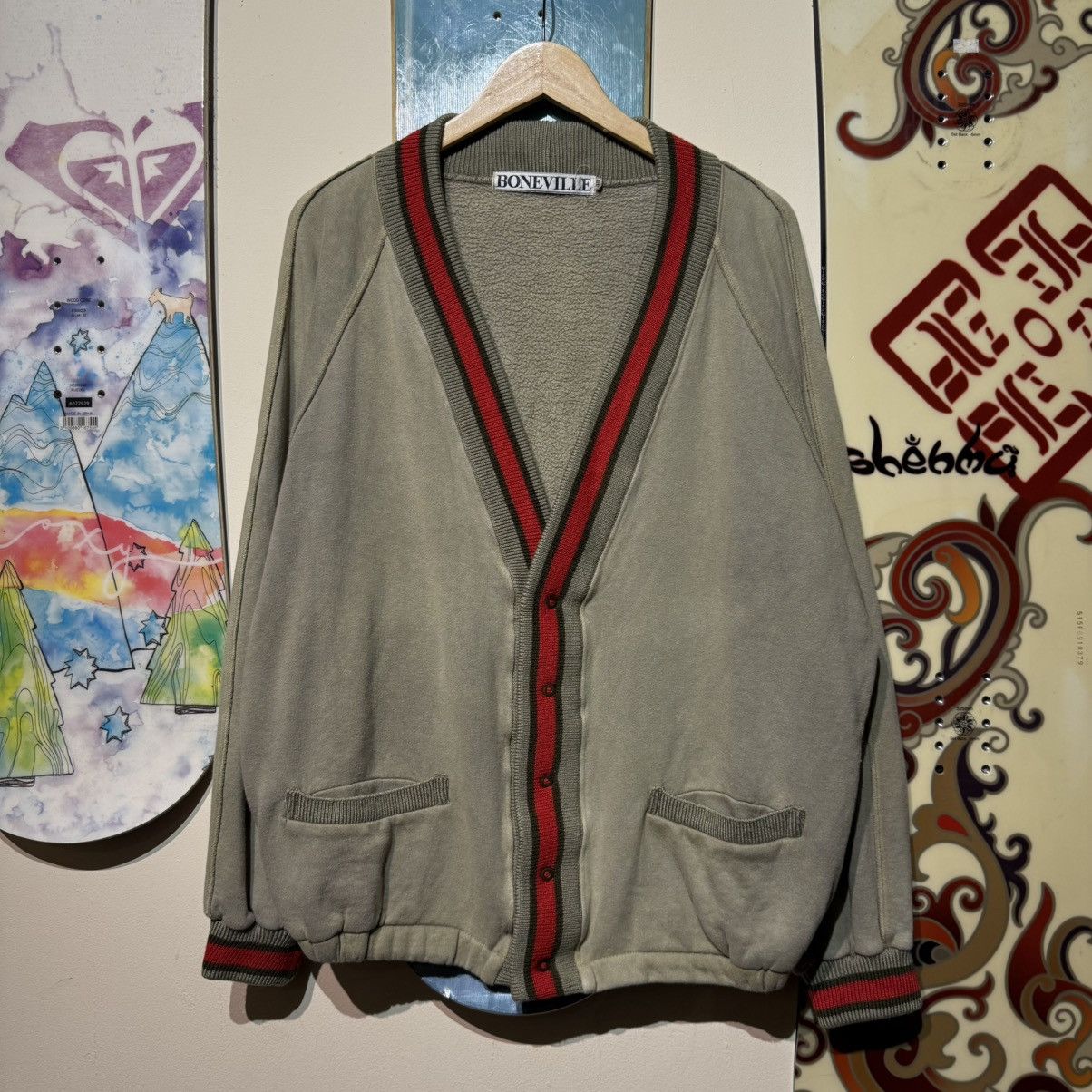 Boneville Massimo Osti Boneville Vintage C.P. Company Varsity Cardigan Size US XL / EU 56 / 4 - 1 Thumbnail
