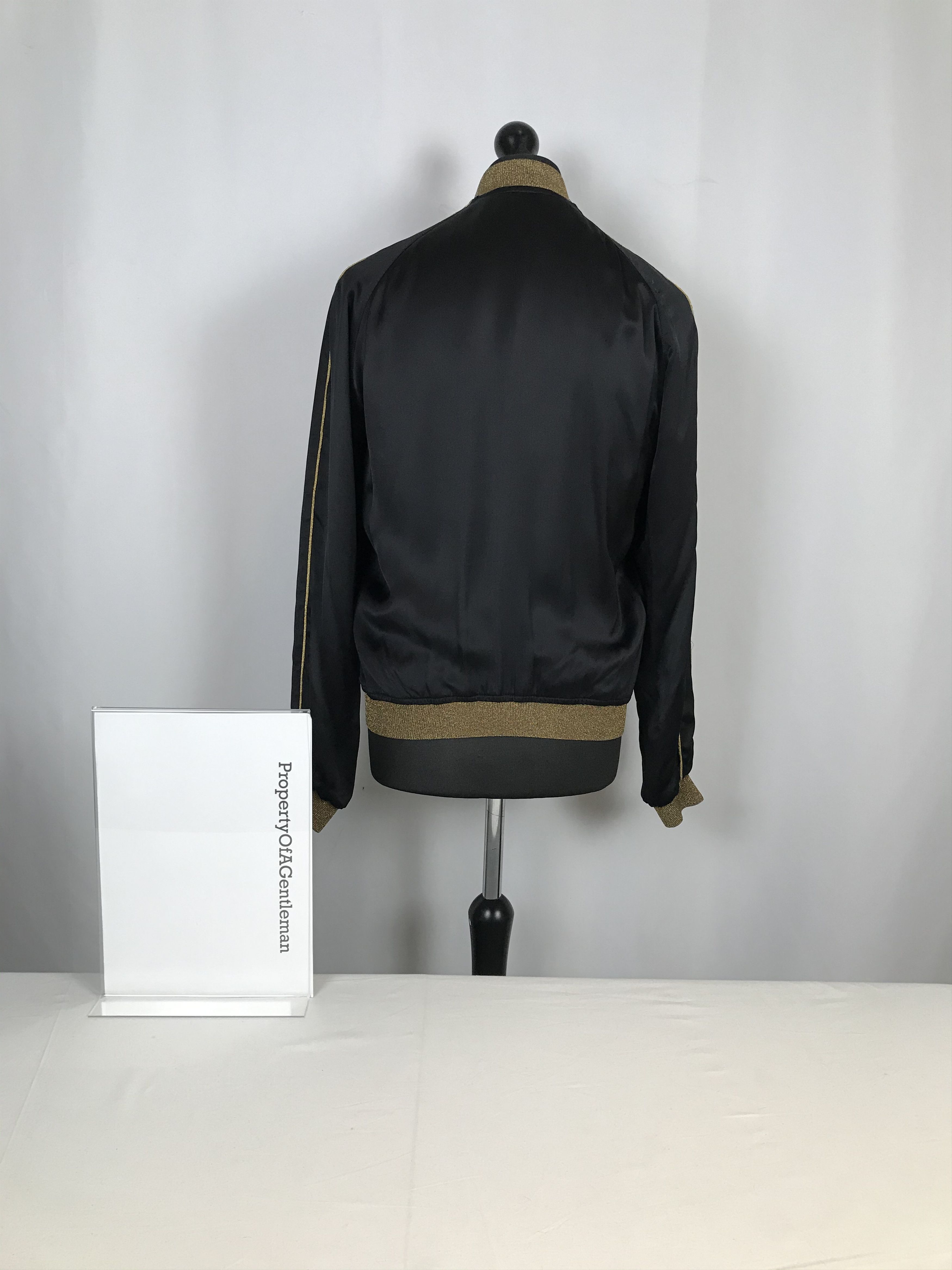 Saint Laurent Paris Black & Gold Saint Laurent Bomber Size US XL / EU 56 / 4 - 3 Thumbnail