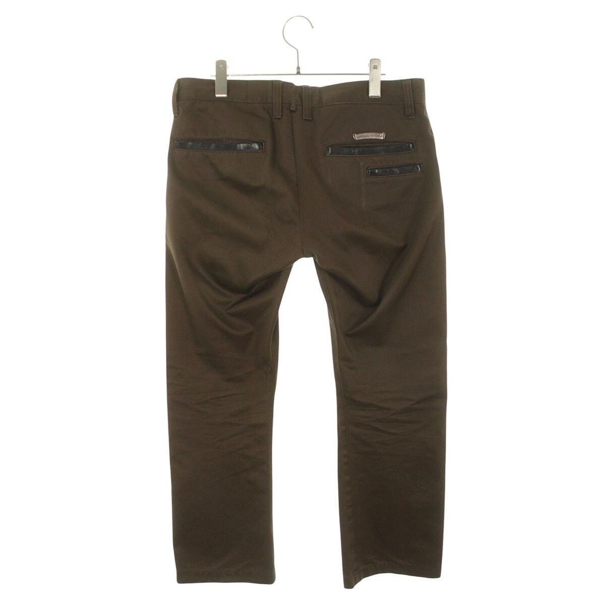 Chrome Hearts Chrome Hearts Leather Switching Chino Pants Size US 33 - 2 Thumbnail
