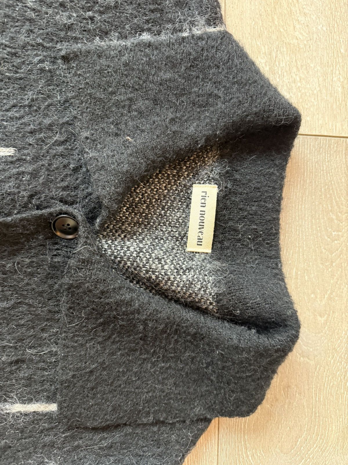 Other Rien Nouveau Linea Collared Mohair Cardigan Size US S / EU 44-46 / 1 - 3 Thumbnail