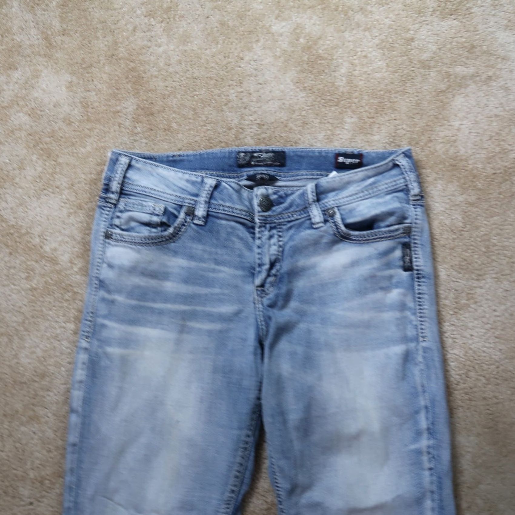 Silver Jeans Co. Silver Jeans Suki Capri Jeans Womens 31x22.5 Blue Stretch Denim Capris Slim Size 24" / US 00 / IT 34 - 4 Thumbnail