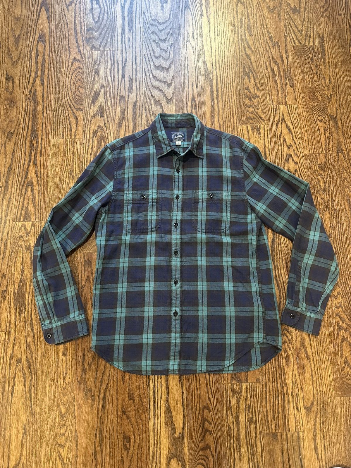 J.Crew J. Crew Blue and Green Flannel Shirt Size US M / EU 48-50 / 2 - 1 Thumbnail