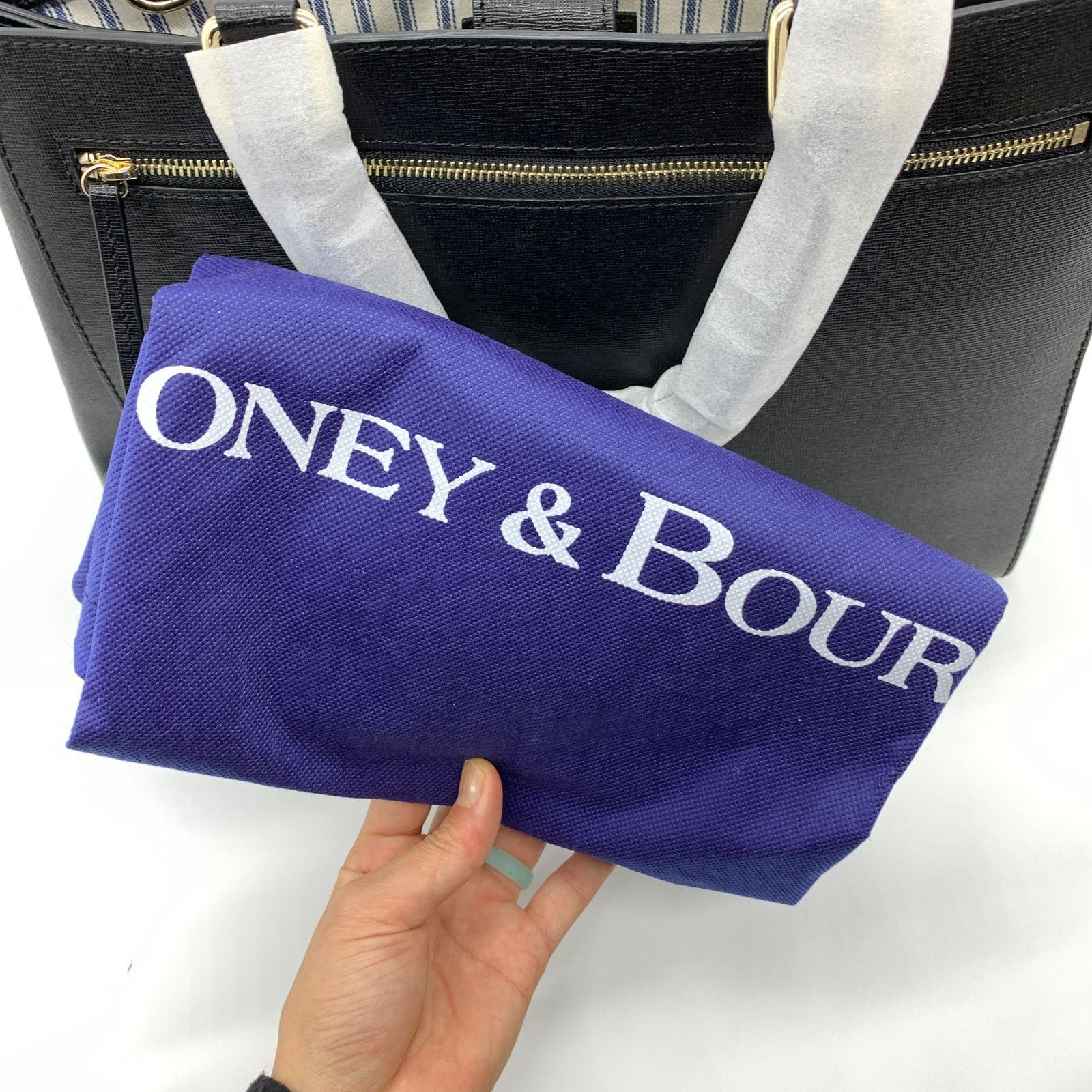 Dooney & Bourke Dooney & Bourke Black Leather Purse Zip Satchel Handbags Size ONE SIZE - 7 Thumbnail