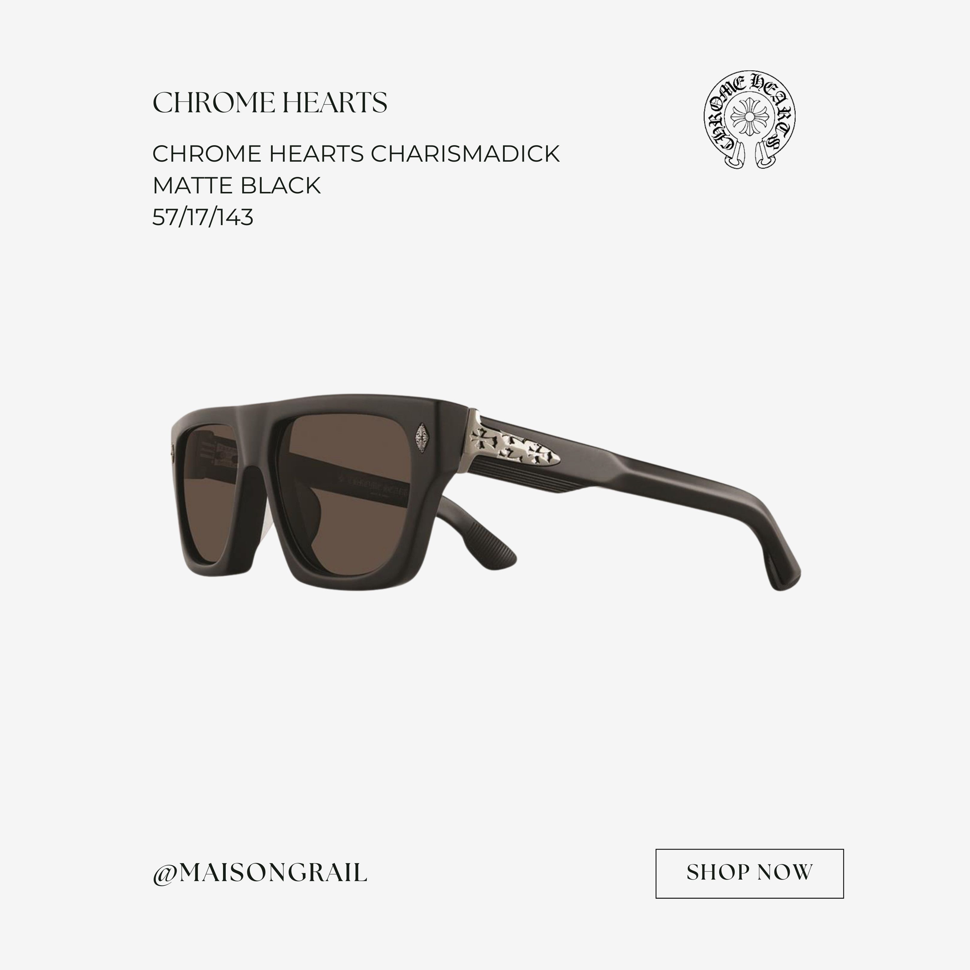 Chrome Hearts CHROME HEARTS CHARISMADICK SUNGLASSES Size ONE SIZE - 1 Thumbnail