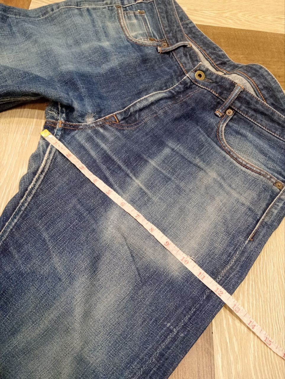 Japan Blue JAPAN BLUE DENIM BLUE SELVEDGE DISTRESSED PANTS Size US 34 / EU 50 - 22 Thumbnail