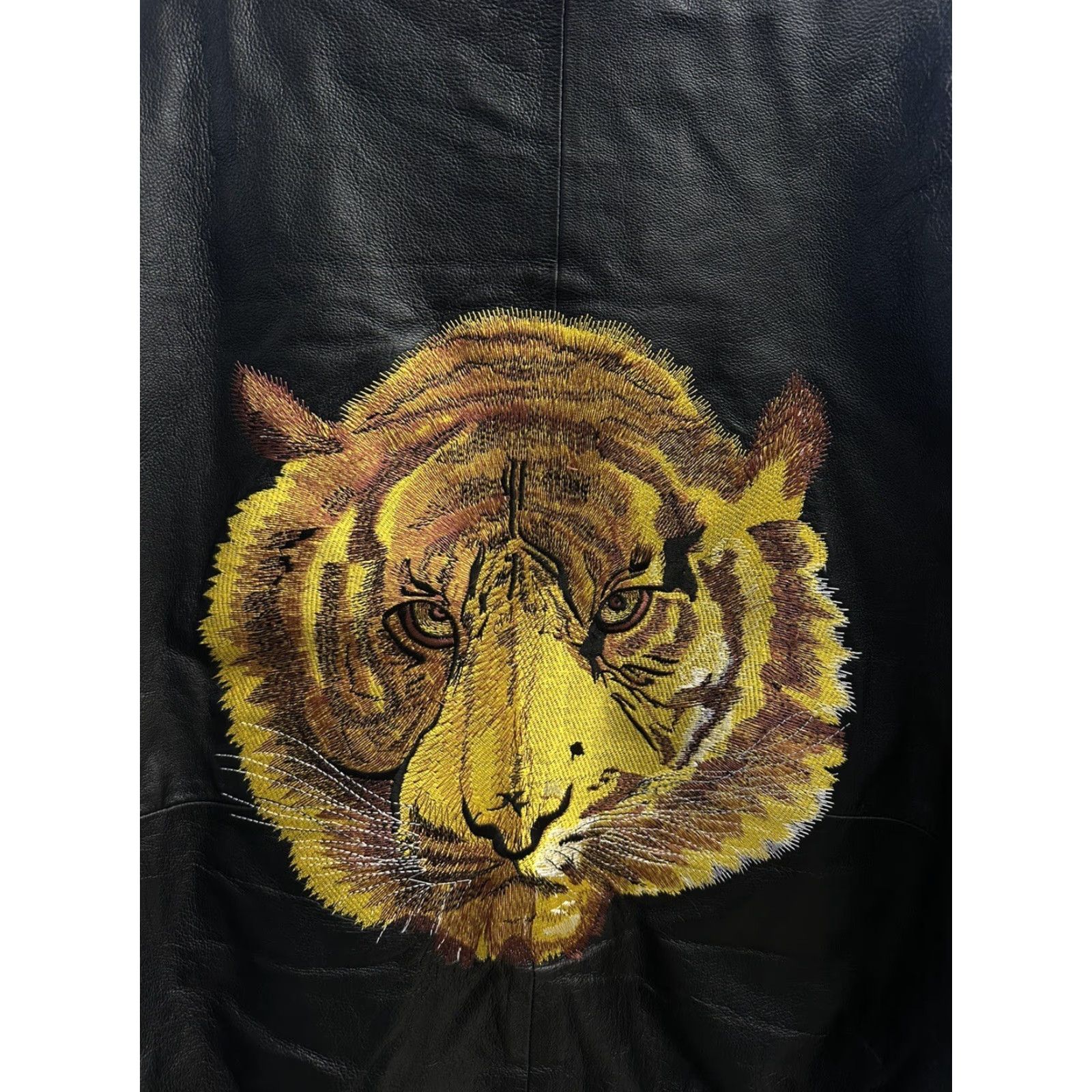 Vintage VINTAGE oscar piel Bengal tiger leather jacket Mens Medium NWT deadstock Black Zip Bomber Size US M / EU 48-50 / 2 - 4 Thumbnail