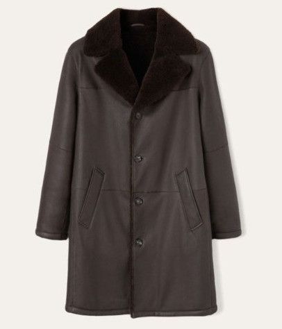 Loro Piana o1w1db10824 Ceel Shearling Coat in Chocolate Brown Size US M / EU 48-50 / 2 - 1 Thumbnail