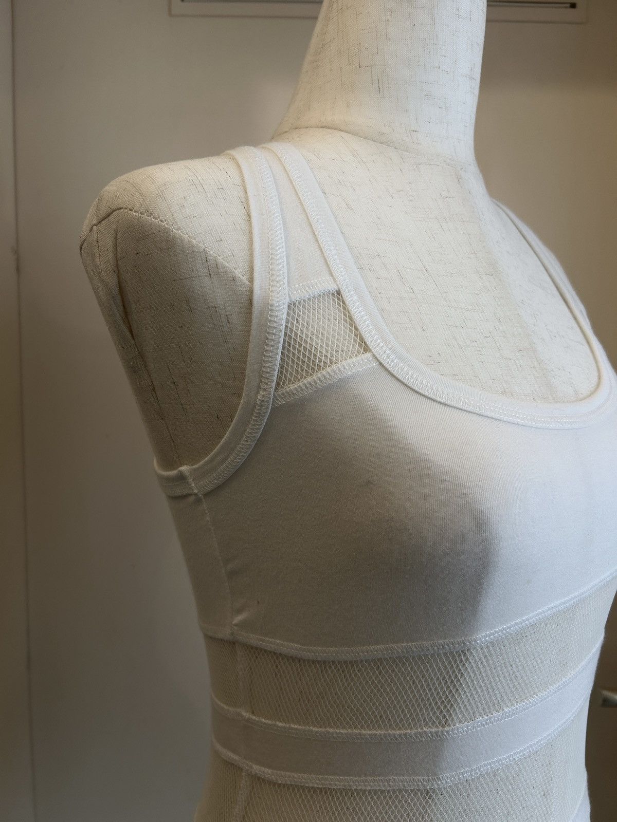 Dirk Bikkembergs 2000s mainline mesh inserts tanktop with "7" back motif Size S / US 4 / IT 40 - 6 Thumbnail