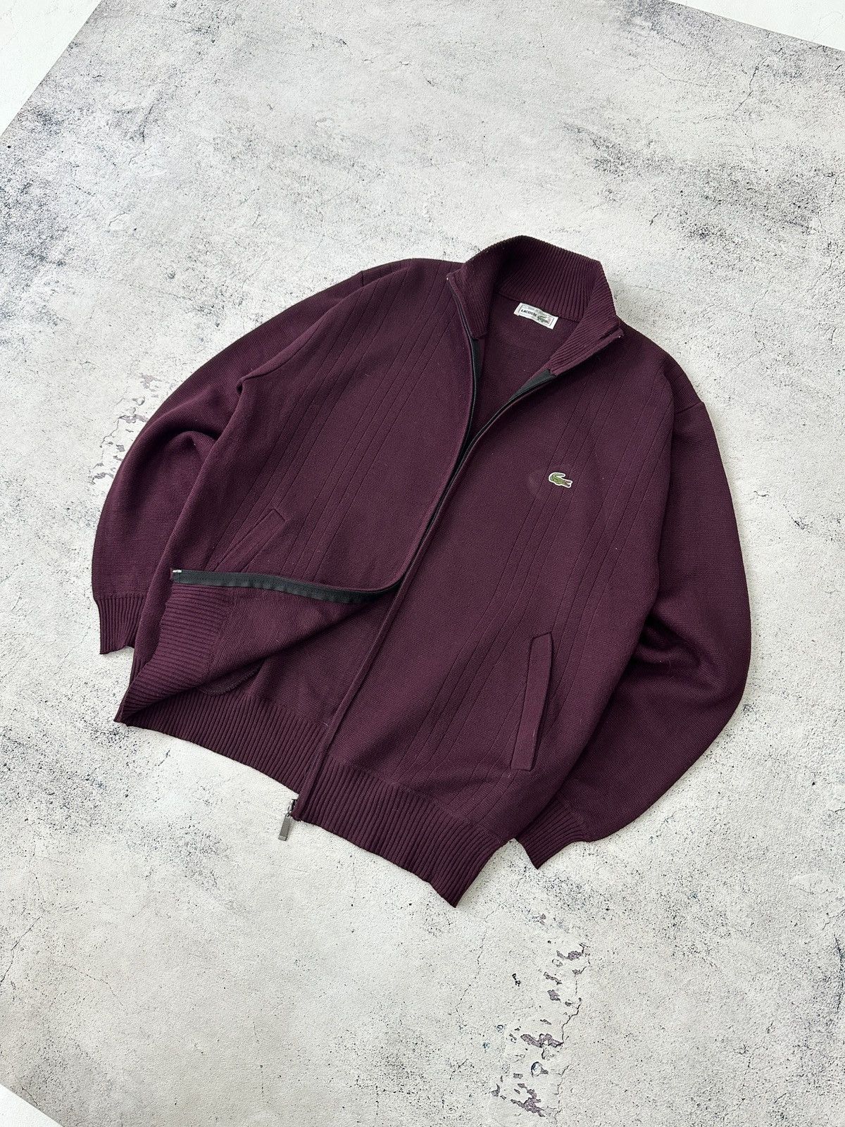 Lacoste × Vintage Vintage Lacoste Zip Up Sweater Size US L / EU 52-54 / 3 - 4 Thumbnail