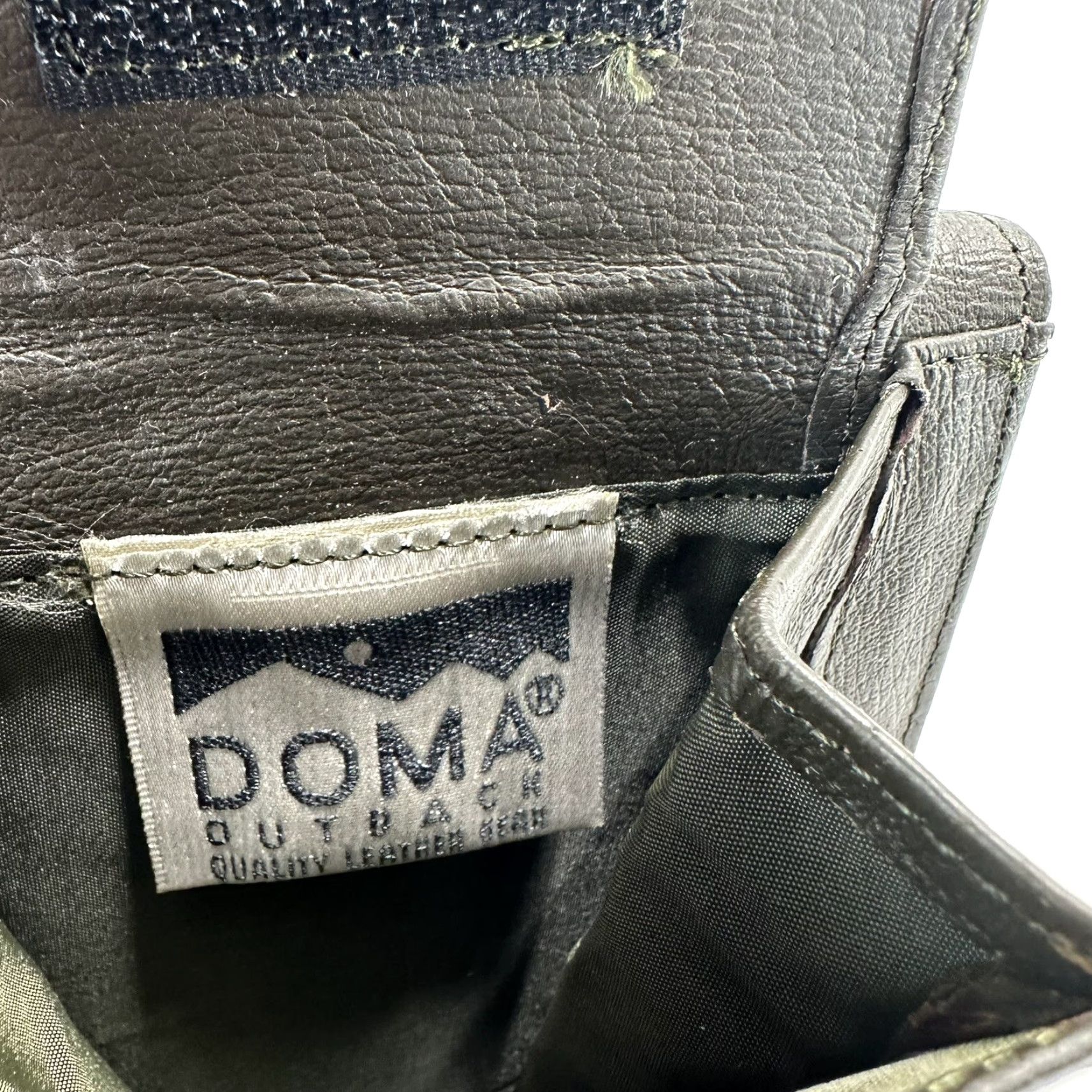 Vintage Doma Outback Wallet Trifold Grayish Brown Leather Unisex Adults 80s 90s Pockets Card Lightweight Business Casual Travel Workwear Size ONE SIZE - 3 Thumbnail