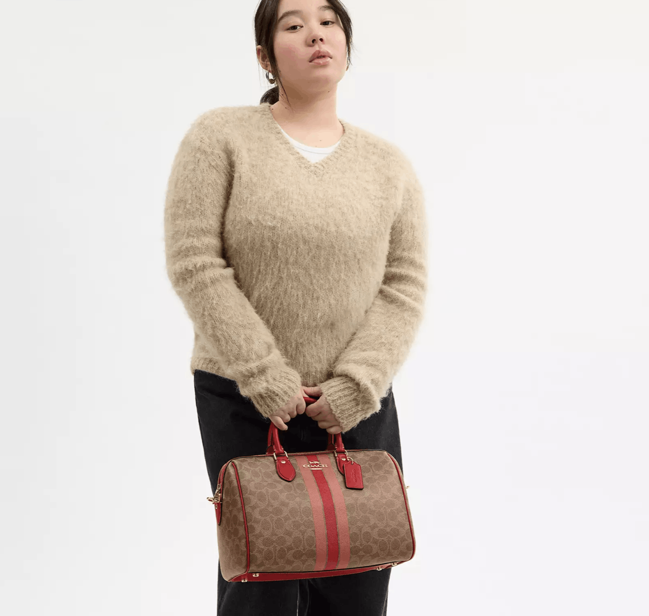 Coach Rowan Large Satchel Bag In Signature Canvas CAL83 Size ONE SIZE - 6 Thumbnail
