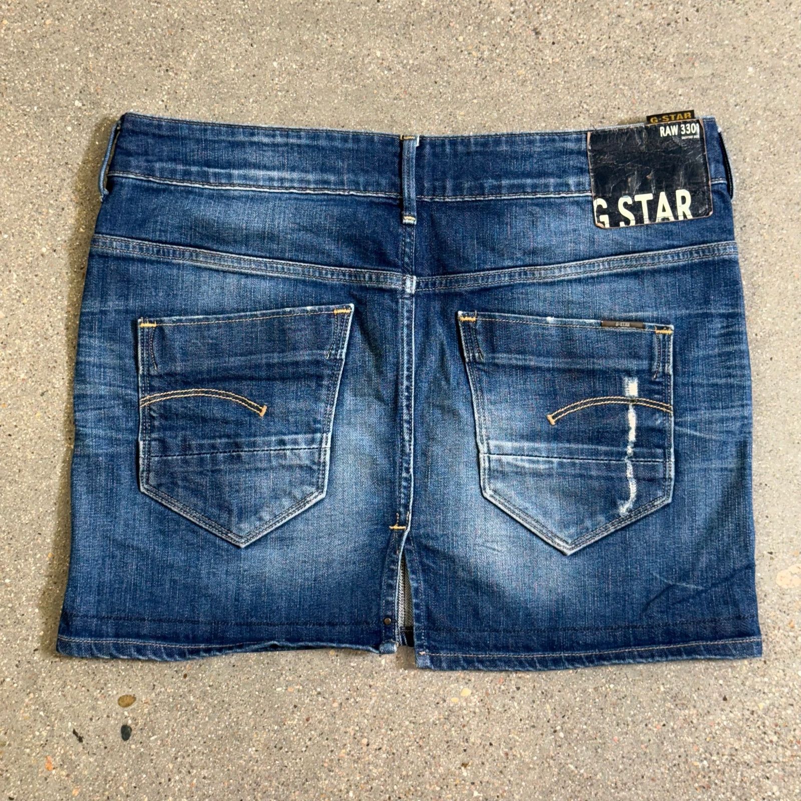 G-Star G-Star RAW Arc Mini Skirt Women’s 29 Distressed Denim Y2K Size 29" - 12 Thumbnail