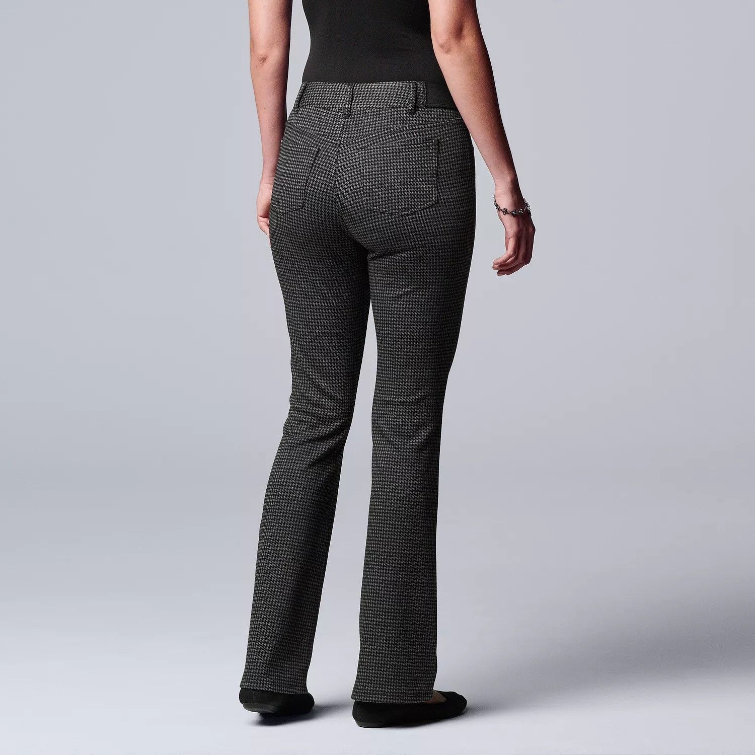 Alexander Wang Simply Vera Wang Black Pleated Wide Leg Bootcut Pants Size 34" / US 12 / IT 48 - 3 Thumbnail