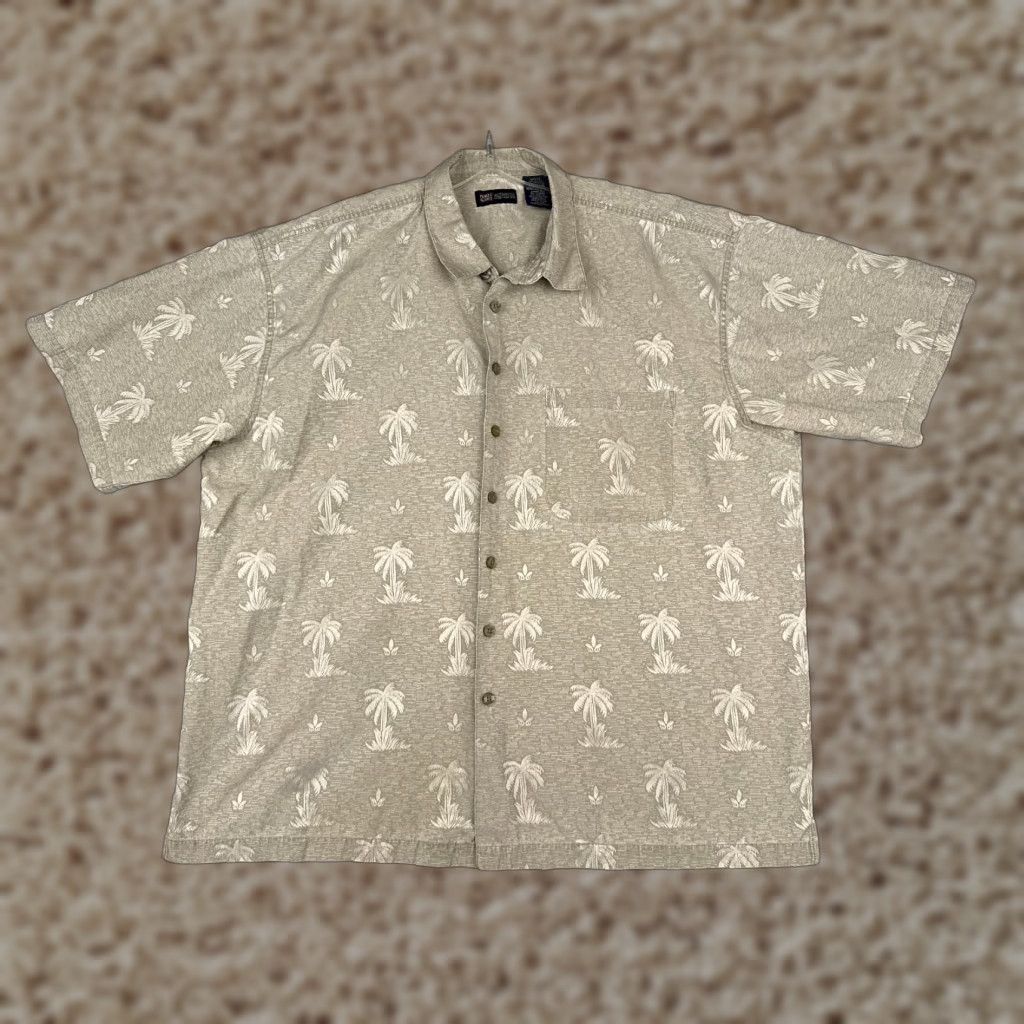Faded Glory Faded Glory Hawaiian Shirt Men 2XL Beige Floral Cotton Blend Pocket Aloha Resort Size US XXL / EU 58 / 5 - 1 Thumbnail