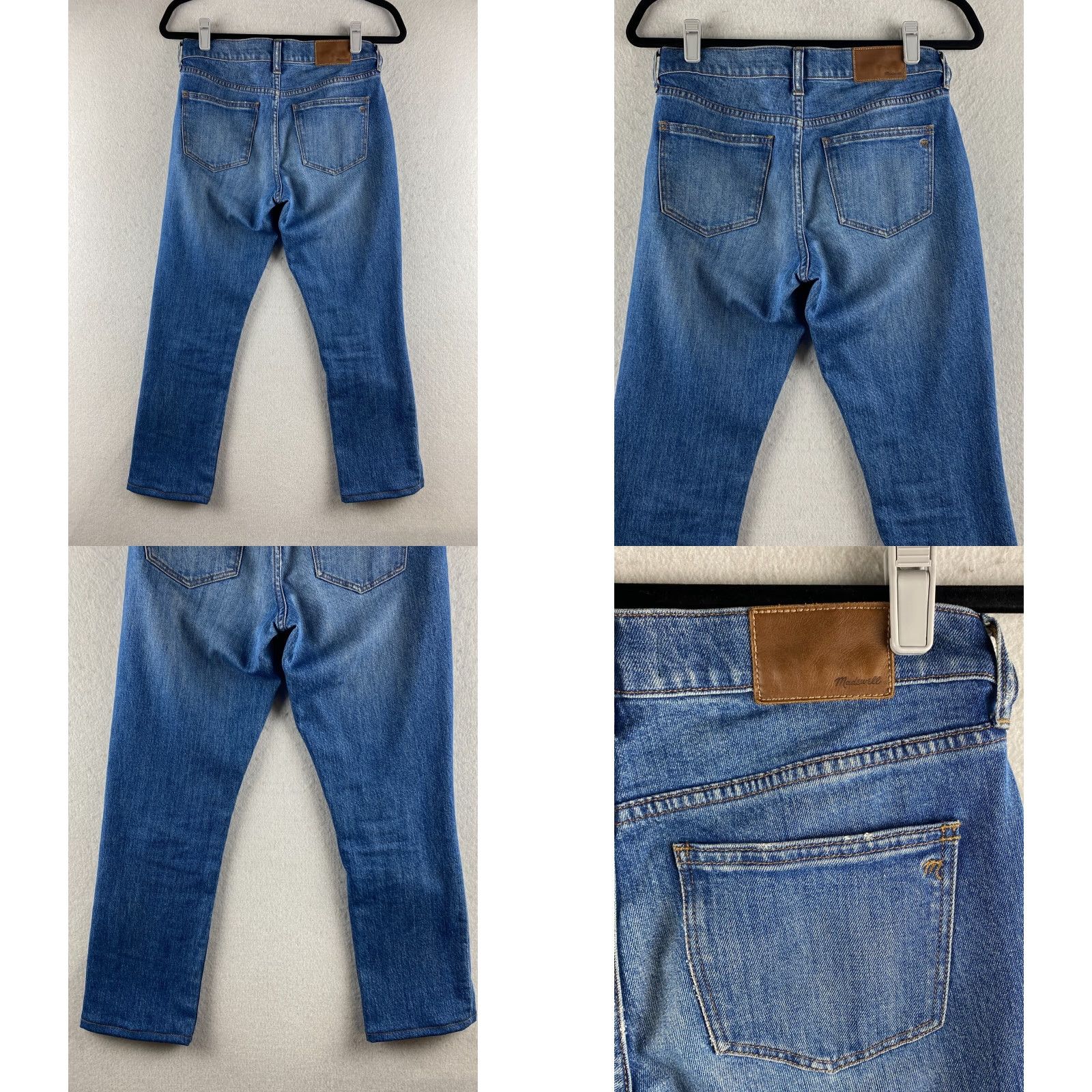Madewell Madewell Jeans Womens 24 Blue The Slim Boyjean Stretch Distressed Denim 28 x 25 Size 42" / US 20 - 10 Thumbnail