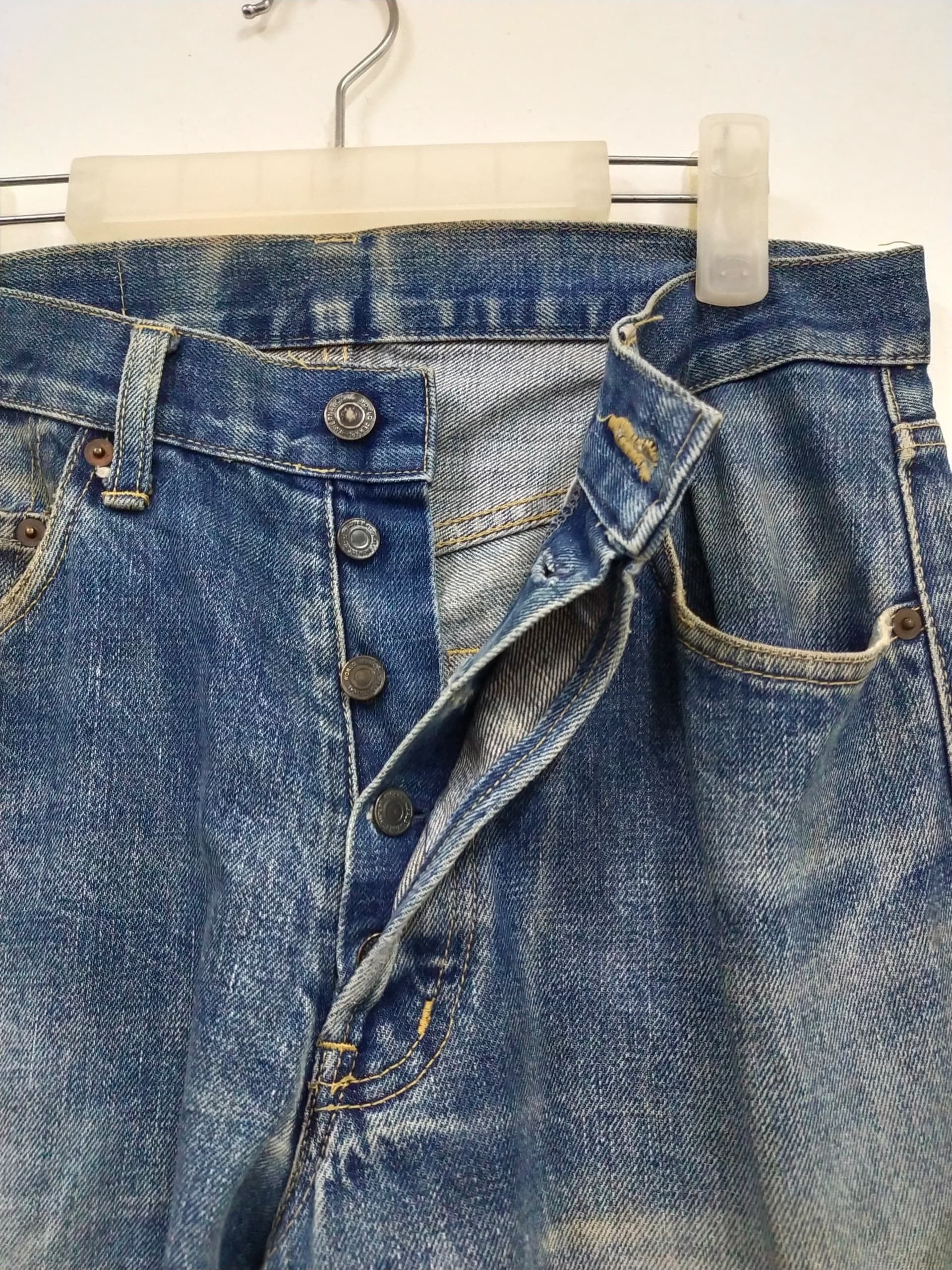 Vintage Vtg 80s 90s Nylon Jeans Selvedge Grunge Design kurt cobain Size US 32 / EU 48 - 7 Thumbnail