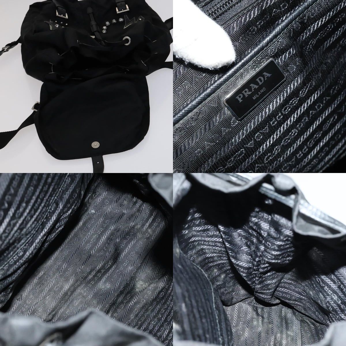 Prada PRADA Backpack Nylon Black Size ONE SIZE - 12 Thumbnail