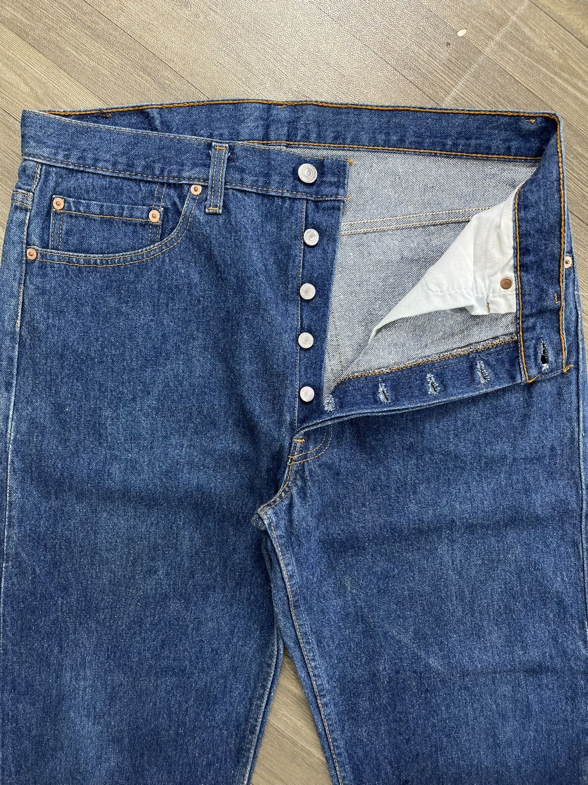 Levi's Vintage Clothing 🇺🇸1990s Vintage Levis 501XX 38x32 Straight Leg Blue Jeans Size US 38 / EU 54 - 7 Thumbnail