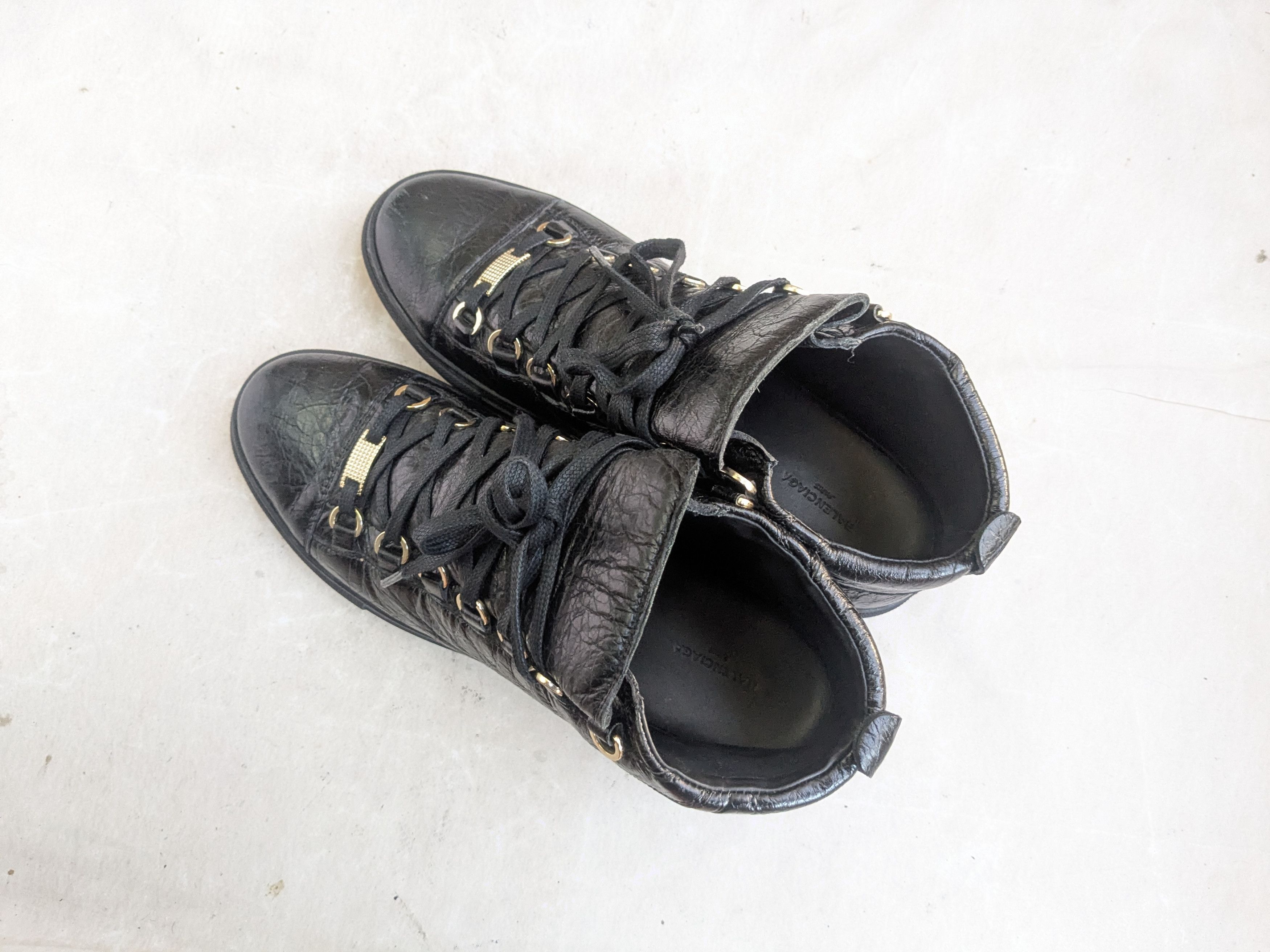 Balenciaga Balenciaga Arena High Top Sneaker Triple Black 8 Size US 8 / EU 41 - 10 Thumbnail