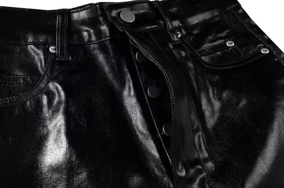 Japanese Brand × Jean Black-coated Glossy Patent Leather Size US 32 / EU 48 - 5 Thumbnail