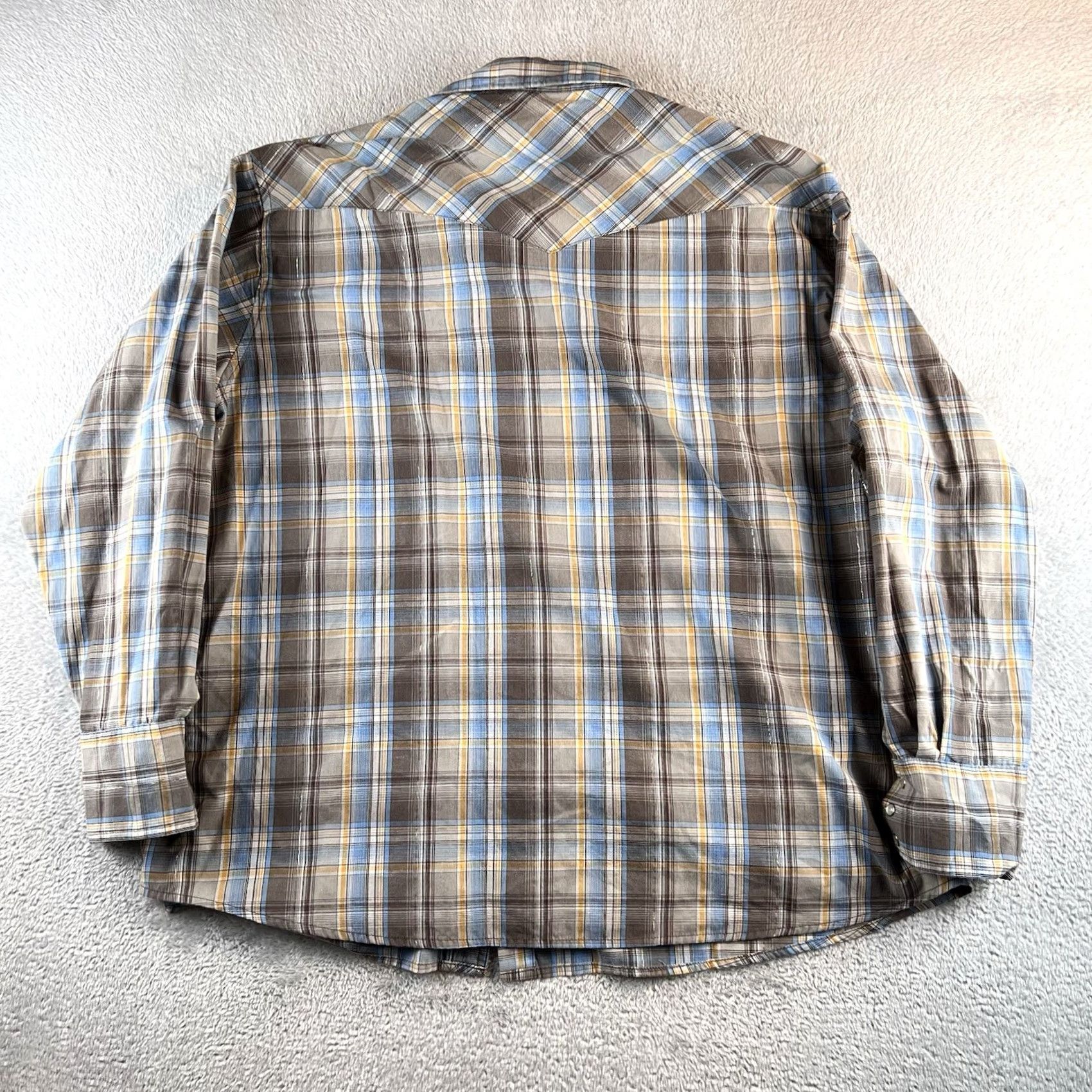 Wrangler Wrangler Western Pearl Snap Plaid Shirt Men 2XL Long Sleeve Cowboy WACH55324 Size US XXL / EU 58 / 5 - 2 Thumbnail