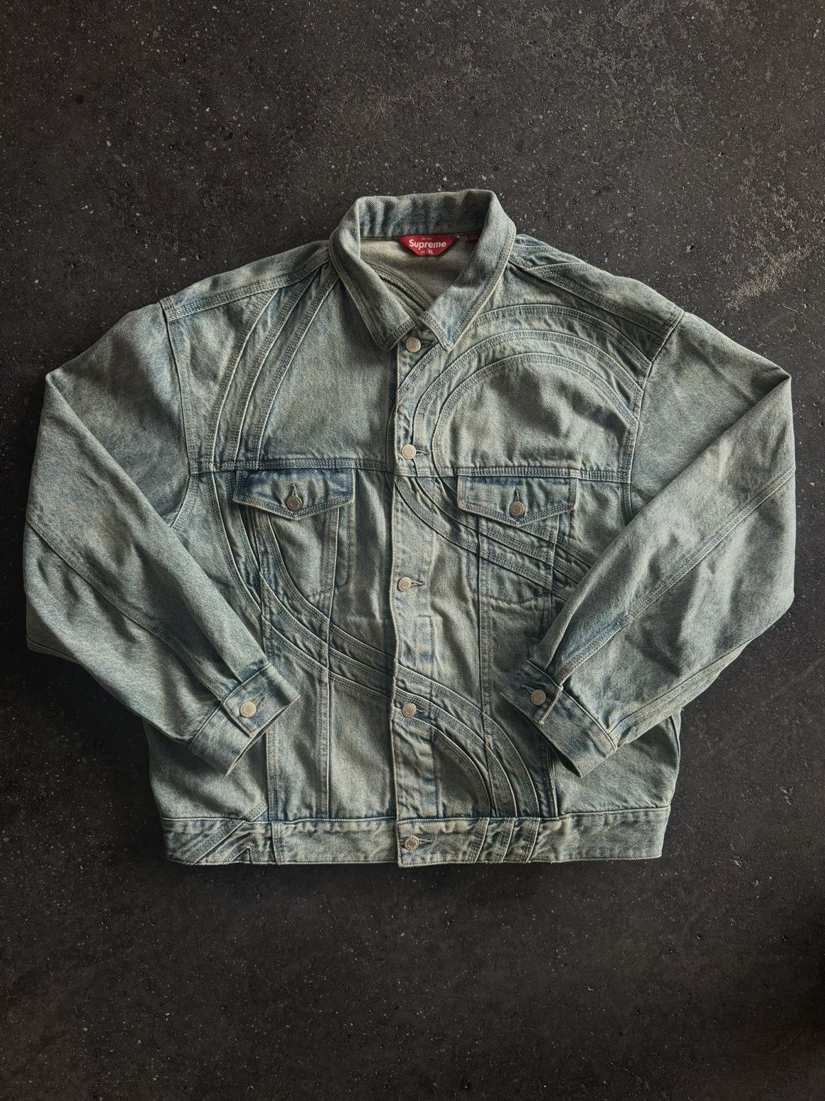 Supreme Supreme S Logo Denim Trucker Jacket Size US XL / EU 56 / 4 - 1 Thumbnail
