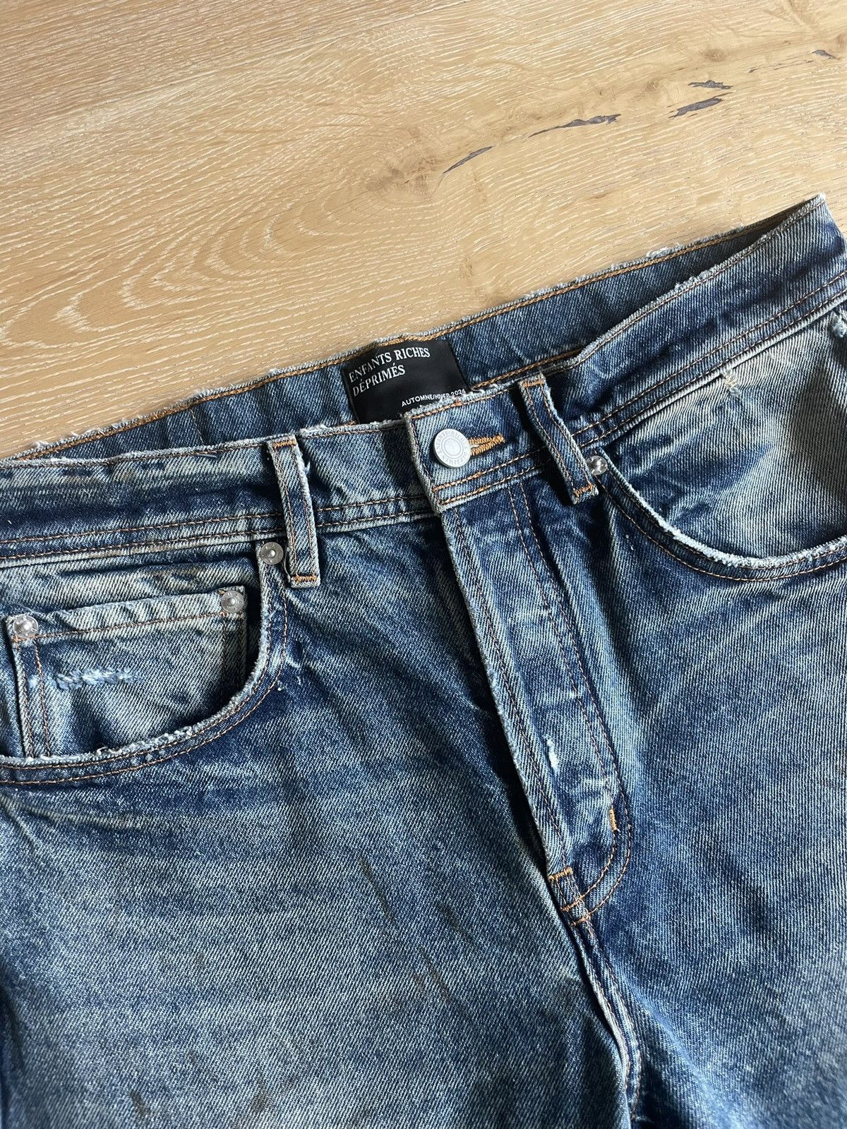 ENFANTS RICHES DÉPRIMÉS Blue Patchwork Jeans