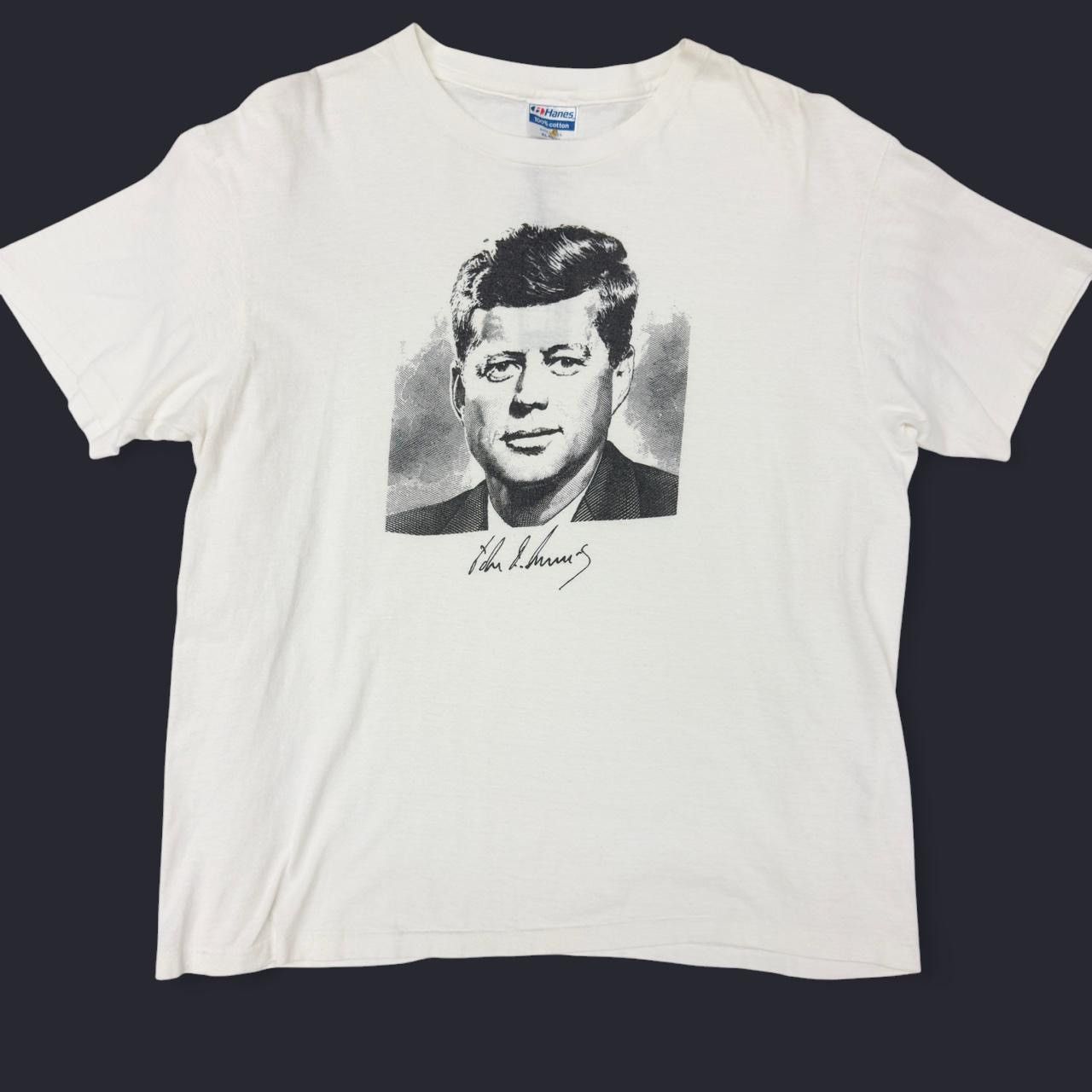 Hanes Rare 1968 John F Kennedy presidential campaign tee politics Size US XL / EU 56 / 4 - 1 Thumbnail