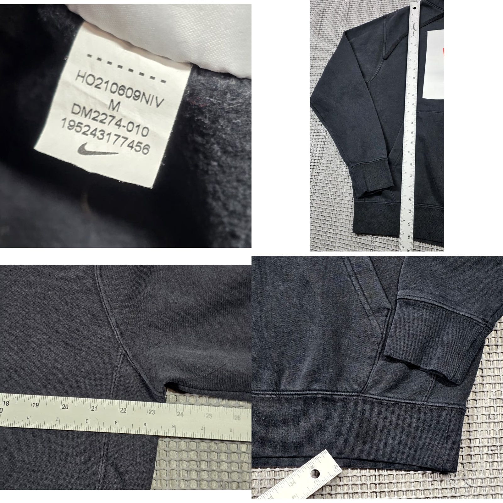 Nike Nike Sole Food Sweatshirt Pullover Hoodie M Medium Black Nike Sportswear Mens Hooded Pocket Graphic Print Retro Sports 90s Size US M / EU 48-50 / 2 - 8 Thumbnail