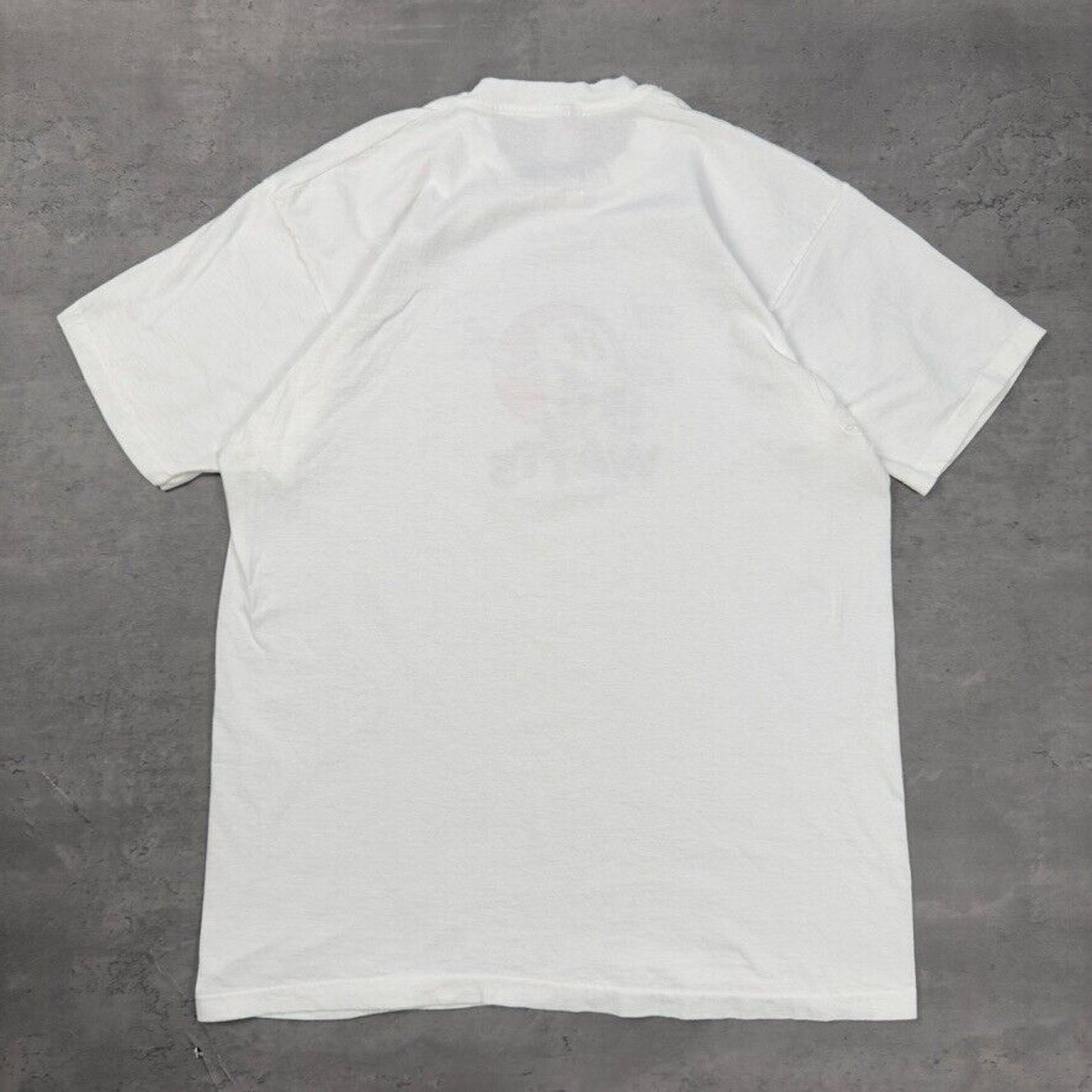 Hanes × Vintage Vintage Watts Plug In Middle Finger Novelty T Shirt 80s Size US L / EU 52-54 / 3 - 5 Thumbnail