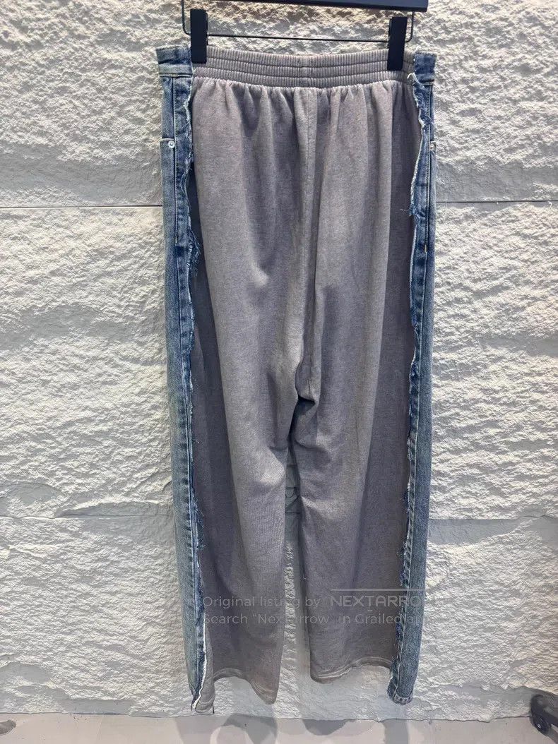 Balenciaga Balenciaga size S Patchwork Button Straight Denim Pants Size US 27 - 2 Thumbnail